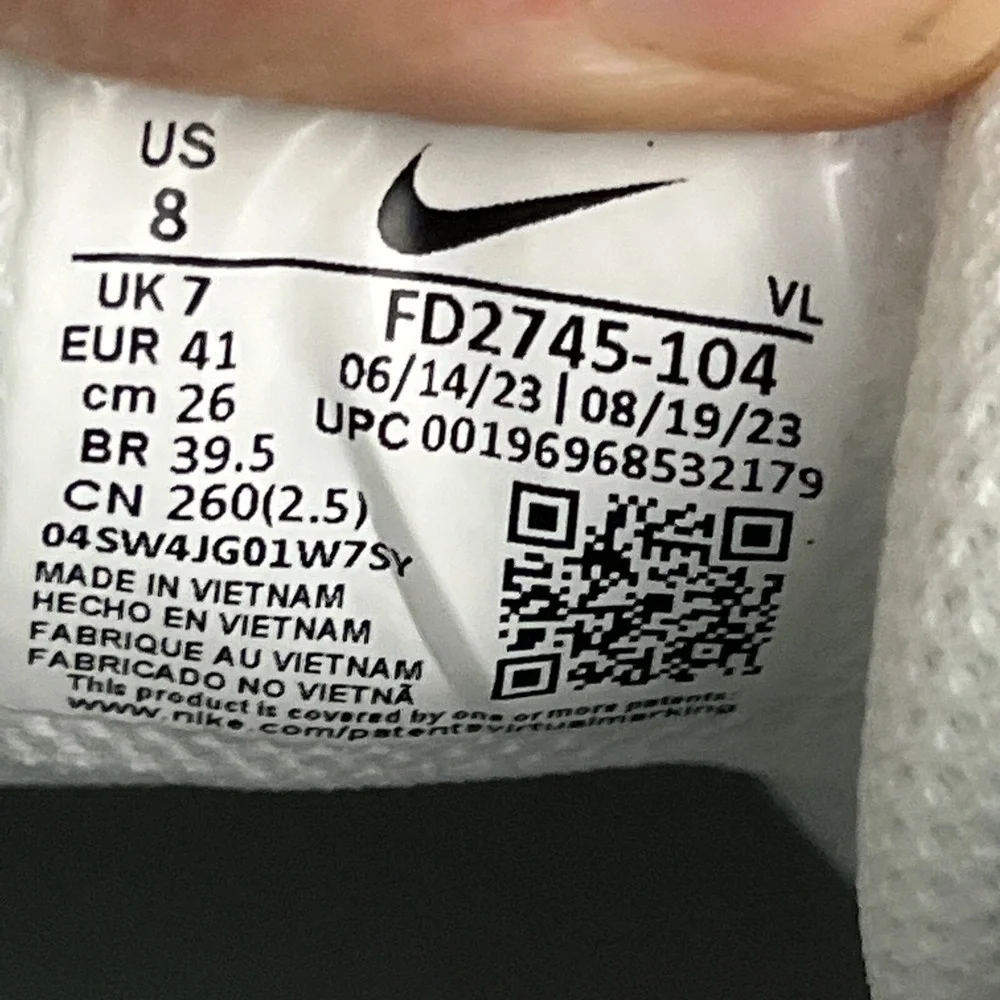 Nike Alpha Huarache Elite 4 Size 8 Grey White Metal Baseball‎ Cleats FD2745-104